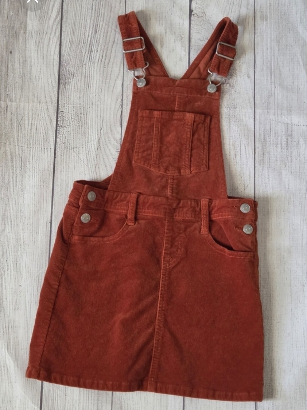 Cat & Jack Burnt Orange Corduroy Pinafore Dress